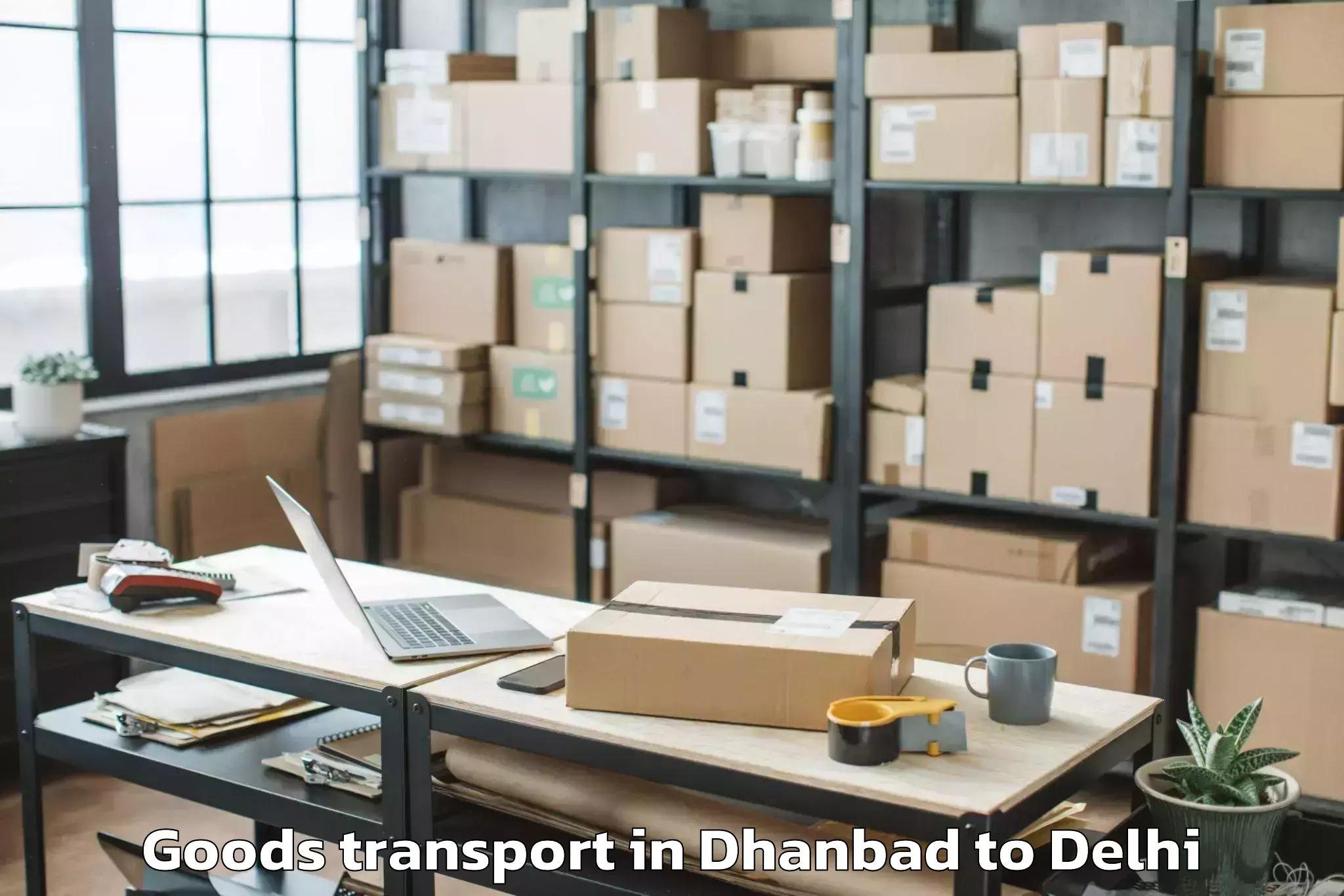 Leading Dhanbad to Saraswati Vihar Goods Transport Provider